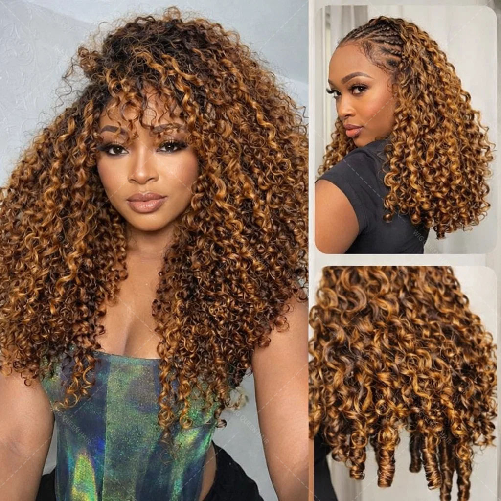 Crochet Braiding Hair - Rambut Crochet Keriting Burma P427 Highlight,