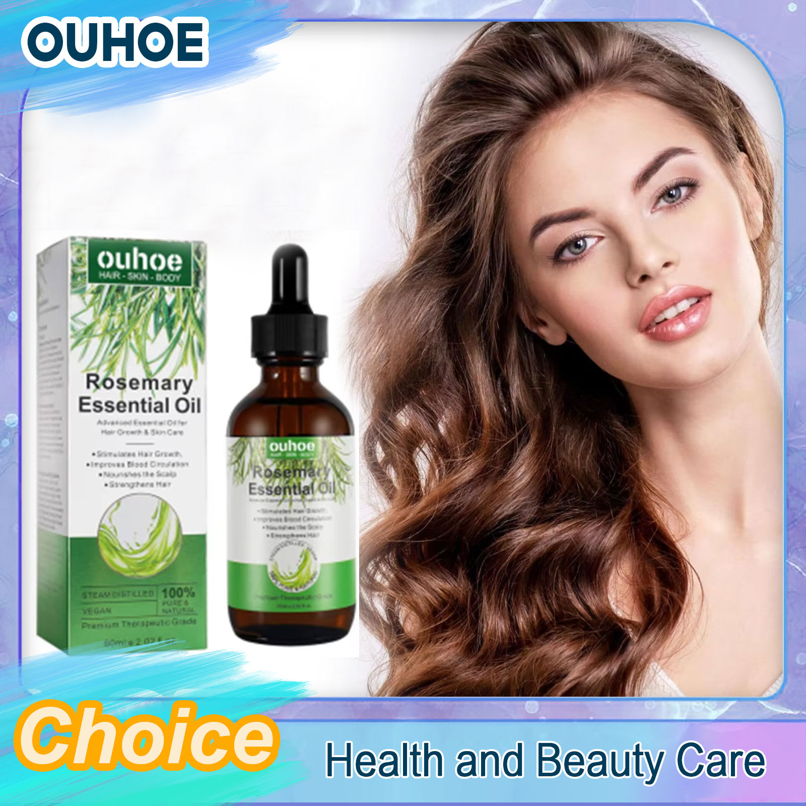 Hair Care Ouai - Minyak Pertumbuhan Rambut Rosemary Anti-frizz Perawatan