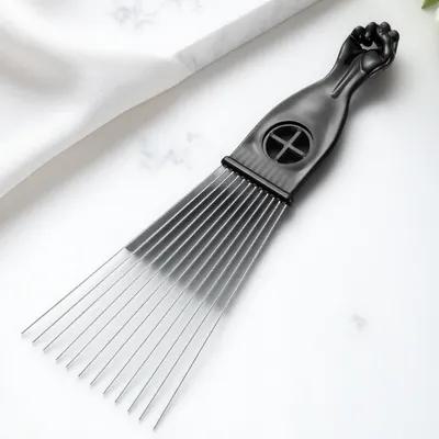 Afro Pick Comb - 2Pcs Sisir Rambut Stainless Steel dengan