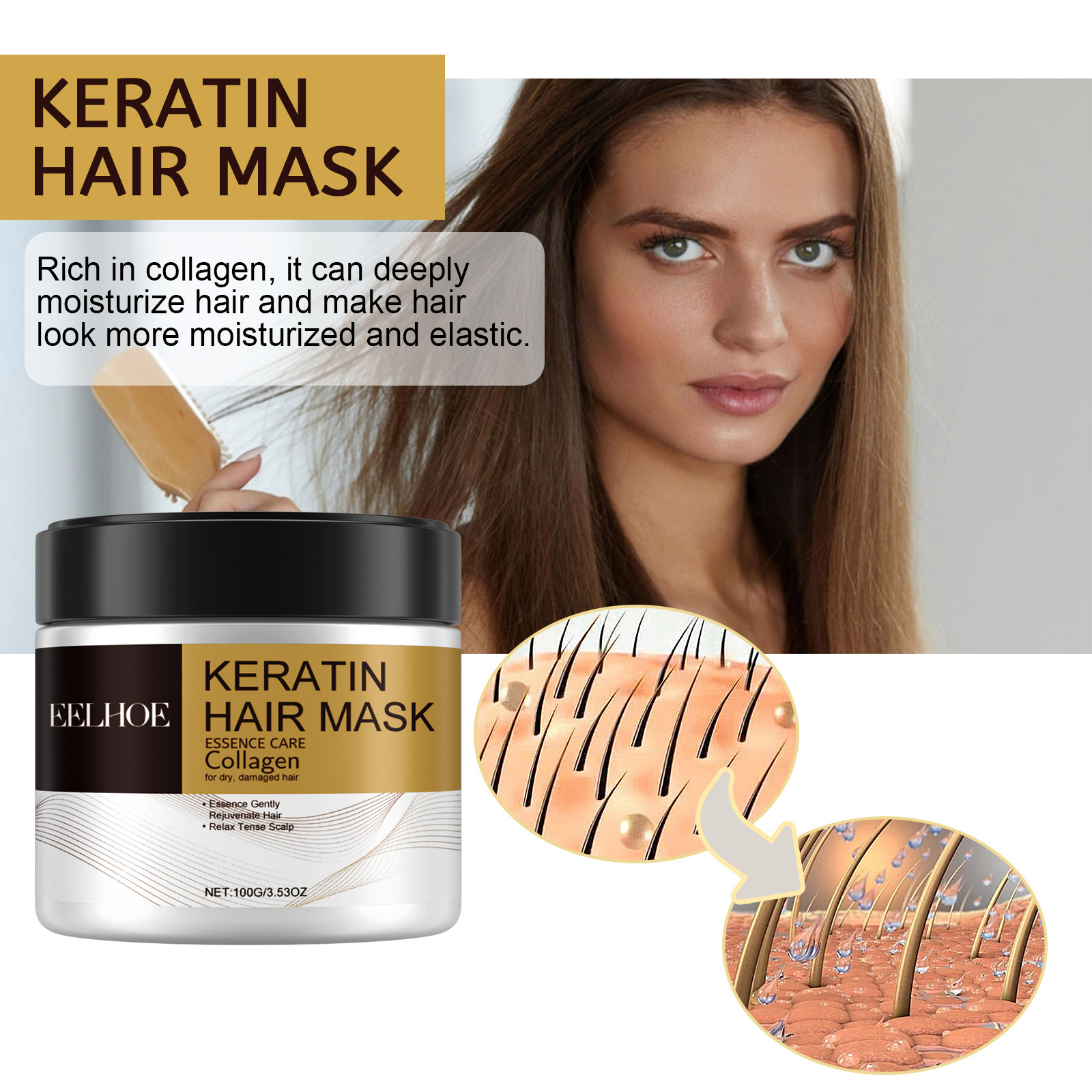 Perawatan Keratin Masker Rambu - Hair Care Orange ulasan dan harga