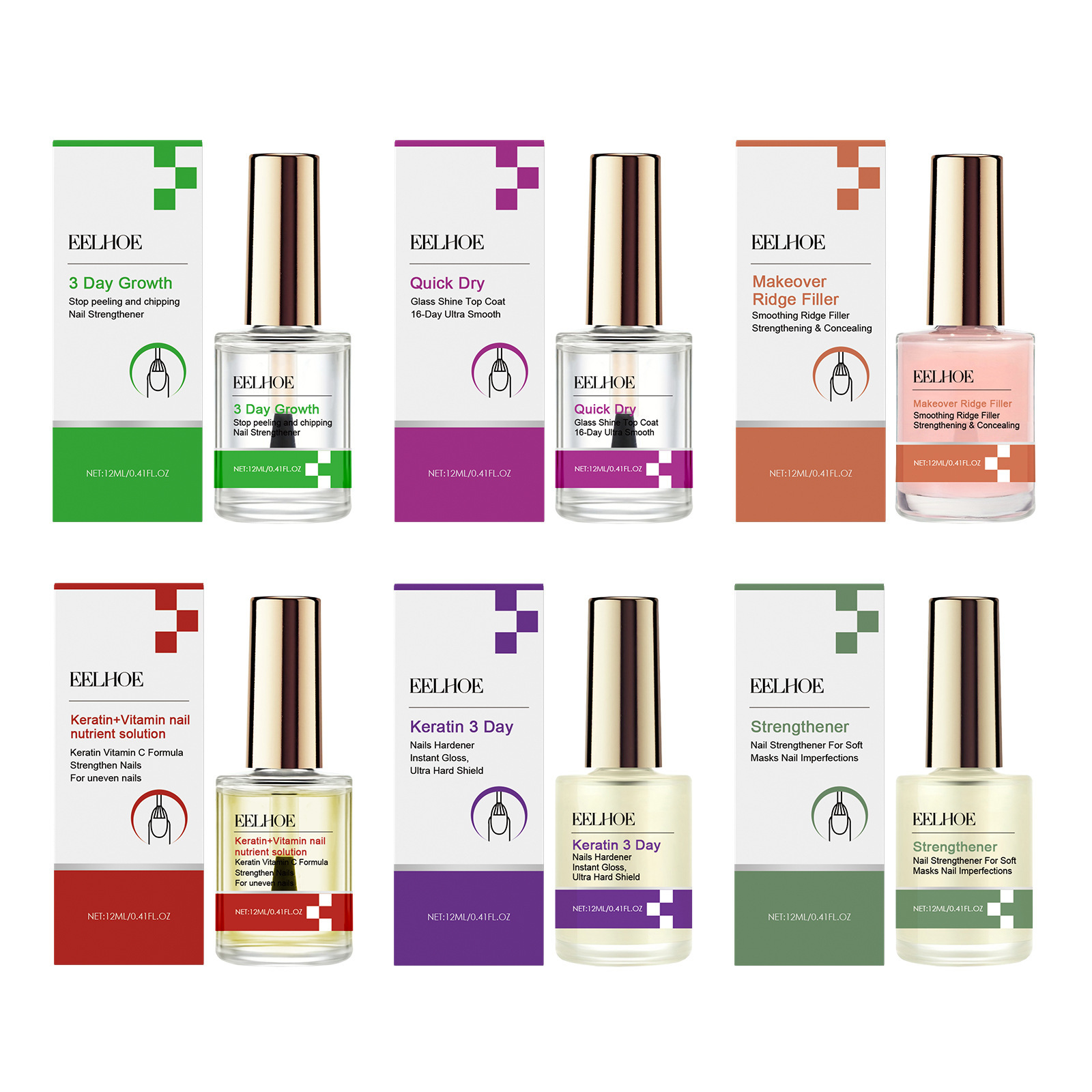 EELHOE Serum perbaikan kuku Ke - Keratin Treatment Set ulasan dan harga