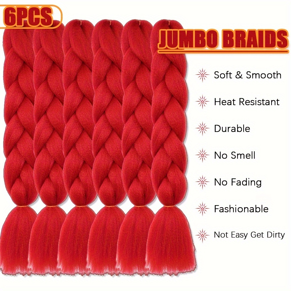 6pc 24 Inch Jumbo Braids Exten - Braiding Hair Kanekalon ulasan dan harga
