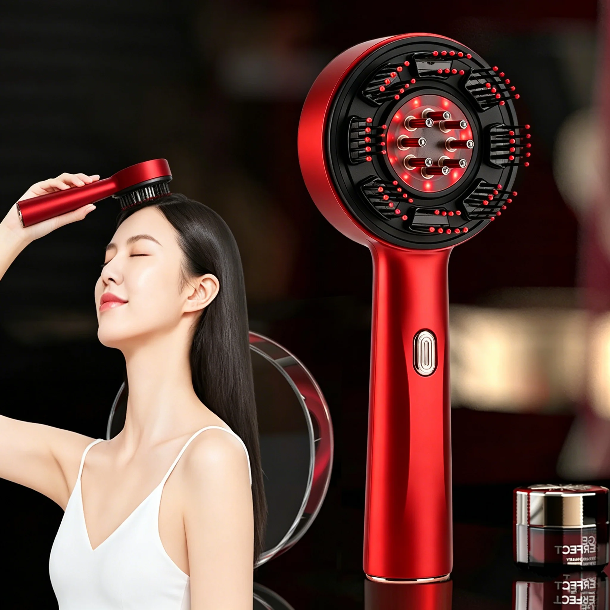Sisir Pijat Elektrik Portabel, - Hair Care Essential Oil ulasan dan harga