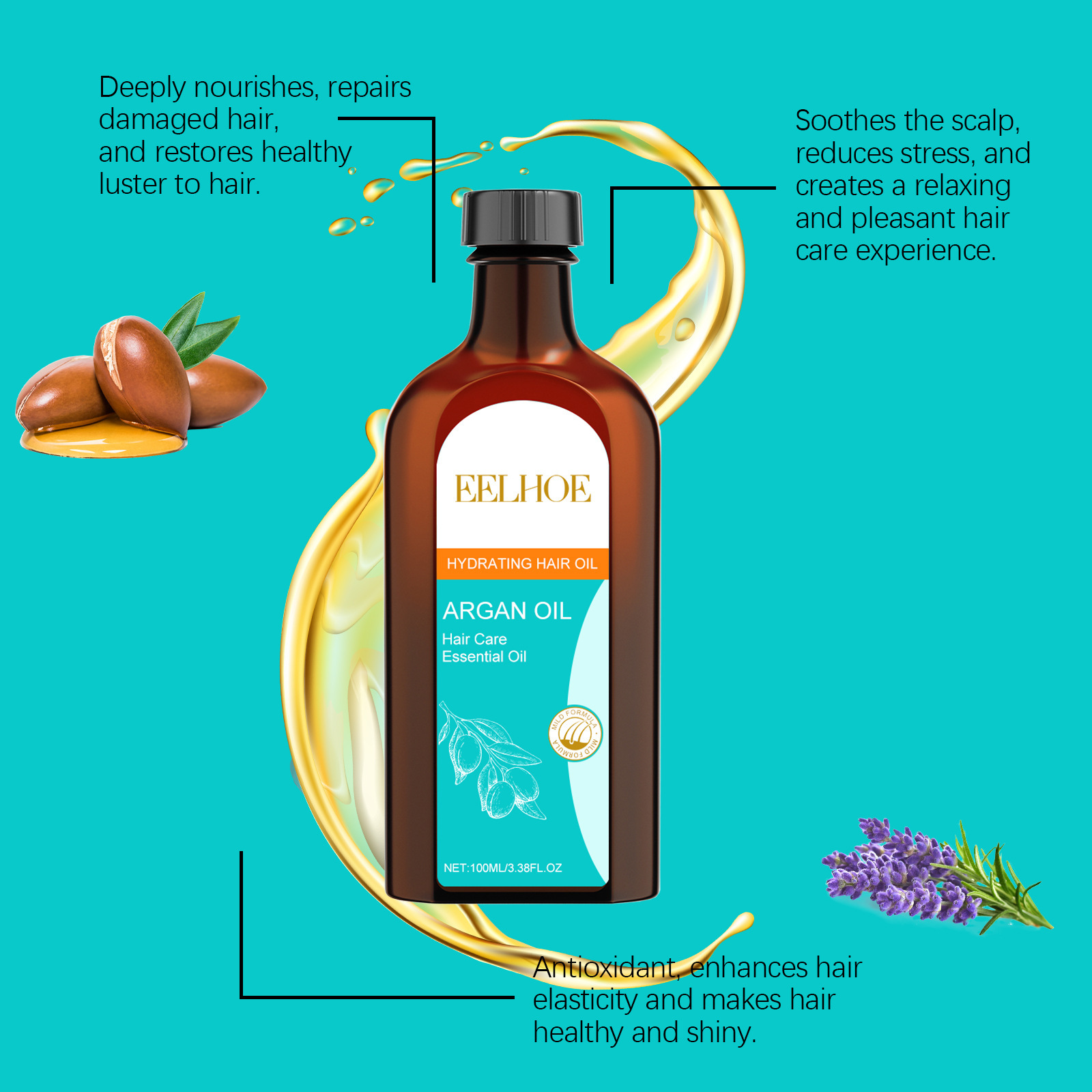 EELHOE minyak Argan Maroko per - Keratin Treatment Set ulasan dan harga