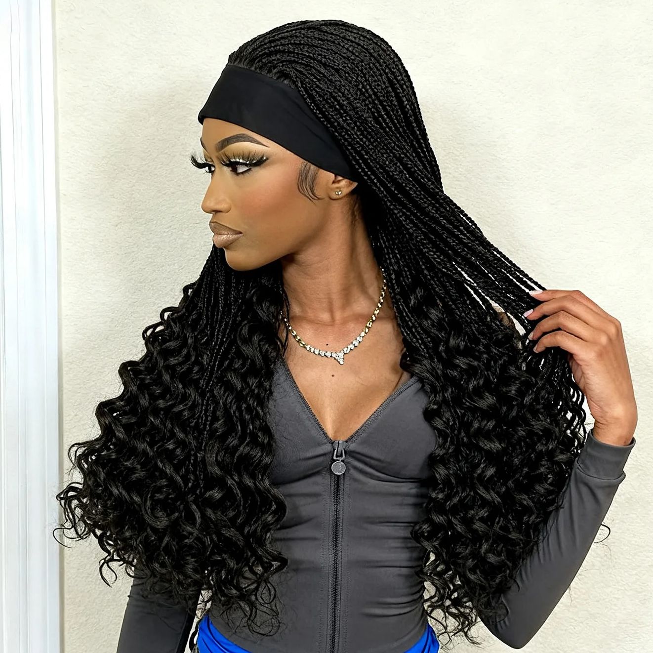 Wig kepang sintetis dengan ika - Braiding Hair Kanekalon ulasan dan harga