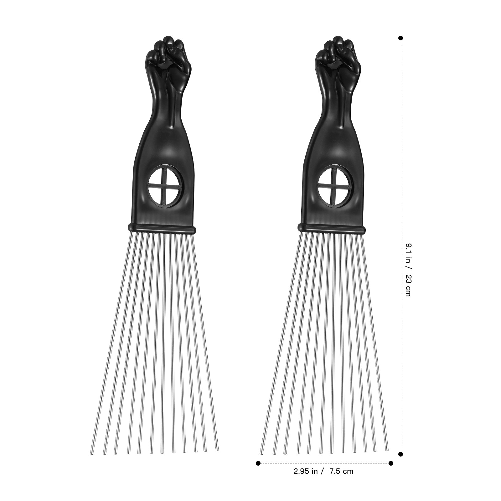 2Pcs Sisir Rambut Stainless St - Afro Pick Comb ulasan dan harga