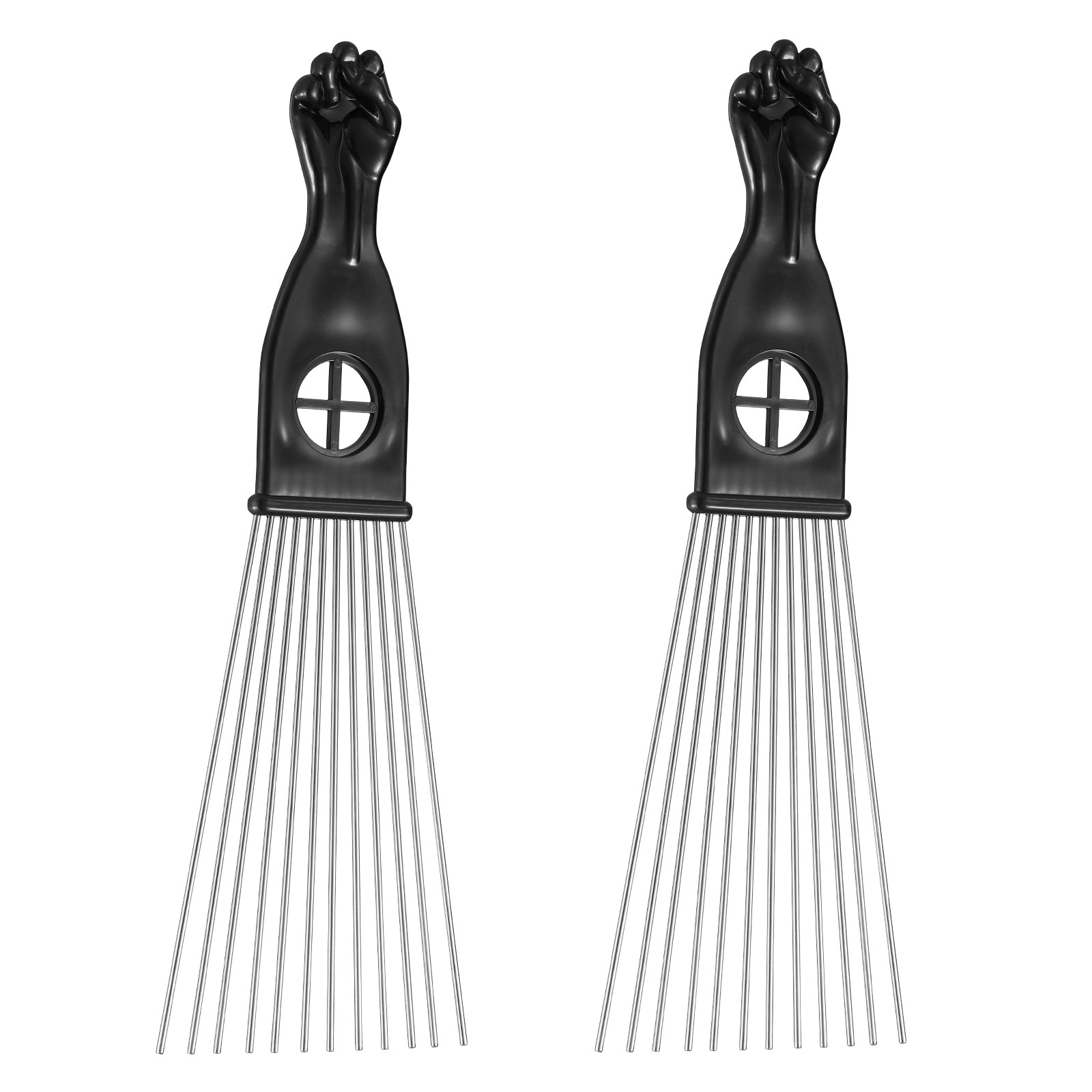 2Pcs Sisir Rambut Stainless St - Afro Pick Comb ulasan dan harga